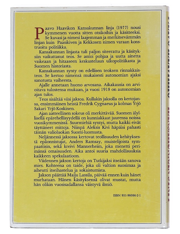 Kansakunnan synty - Paavo Haavikko - Historiakirjat - 10105542875 - 1