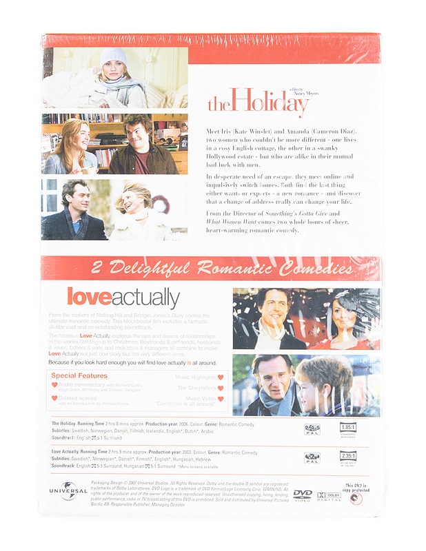The Holiday, Love actually - DVD-elokuvat - 10105542921 - 1