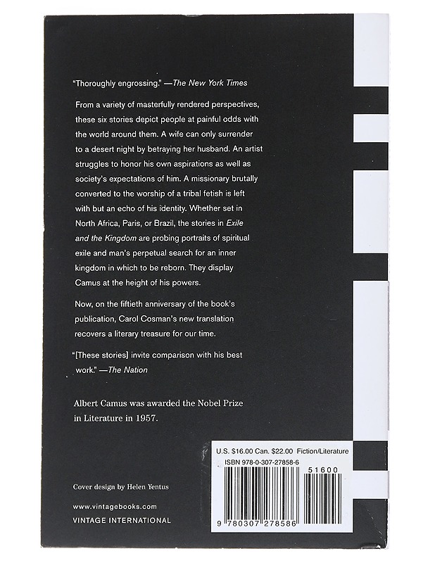 Exile and the Kingdom - Camus, Albert - Kaunokirjallisuus - 10105543000 - 1