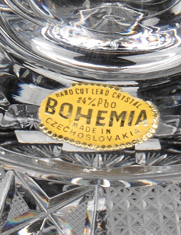 BOHEMIA kannellinen kristallikulho, II-laatu - Tarjoiluastiat - 10105543122 - 3
