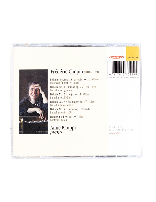 Frederic Chopin/Anne Kauppi - Ballades & Fantasies - CD - CD-levyt - 10105543171 - 1