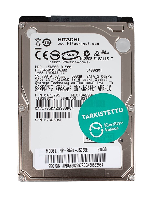 HITACHI NP-R580-JS03SE -kovalevy  - Tietokoneet - 10105543237 - 1