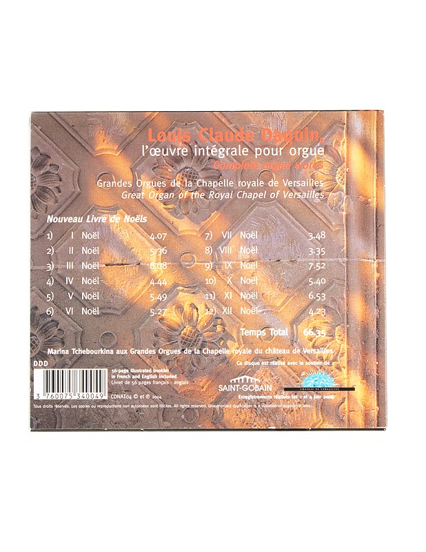Marina Tchebourkinan - Louis Claude Daquinin urkuteosten kokonaislevytys - CD - CD-levyt - 10105543272 - 1