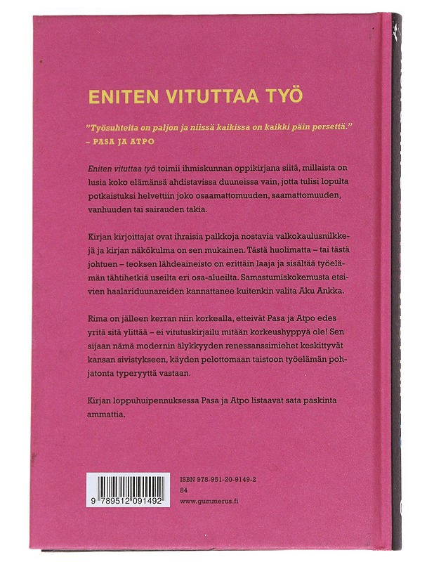 Eniten vituttaa työ - Pasa - Tietokirjat - 10105543362 - 1