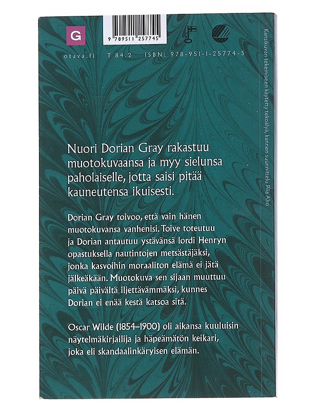 Dorian Grayn muotokuva - Wilde, Oscar - Romaanit ja novellit - 10105543368 - 1