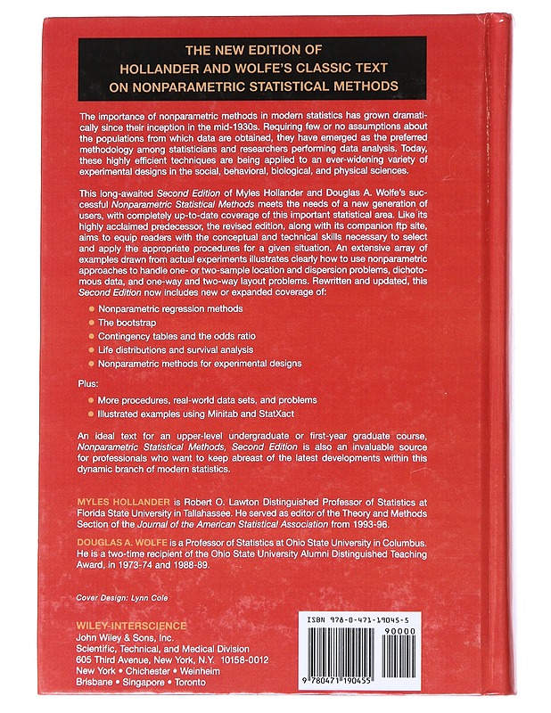 Nonparametric Statistical Methods - Myles Hollander, Douglas A. Wolfe - Tietokirjat ja oppaat - 10105543482 - 1