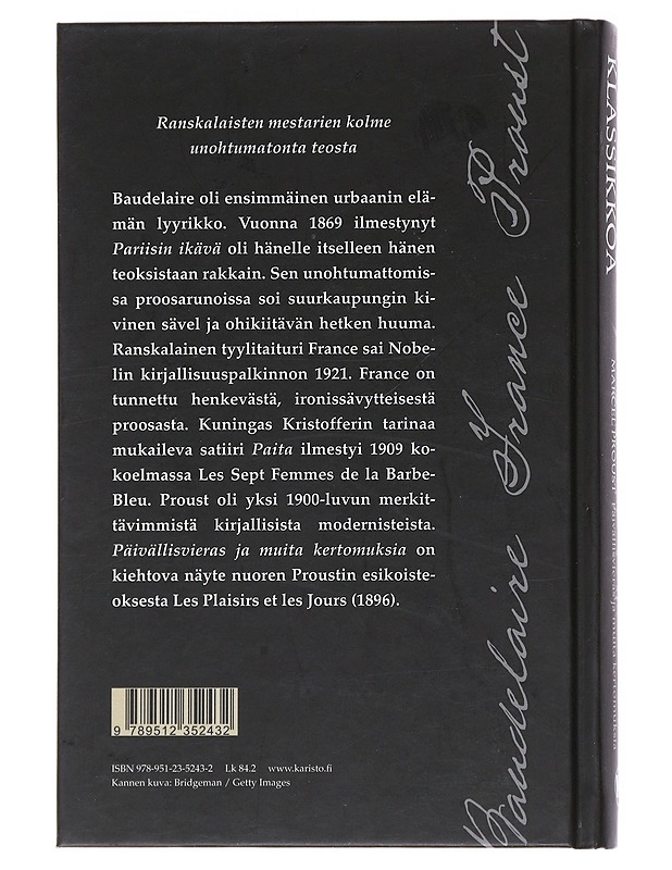 Kolme ranskalaista klassikkoa - Kirstinä, Väinö - Romaanit ja novellit - 10105543496 - 1