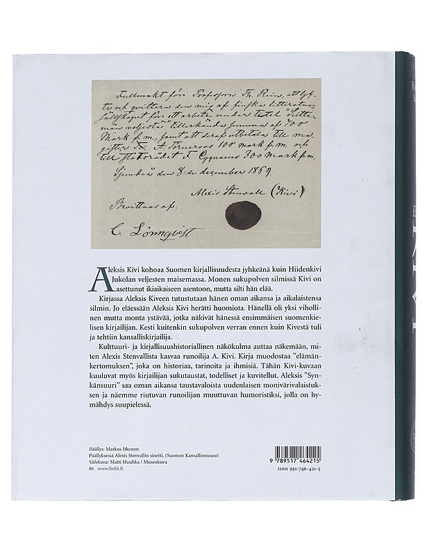 Elävä Kivi. Aleksis Kivi aikanansa - Hannes Sihvo - Elämäkerrat ja muistelmat - 10105543499 - 1