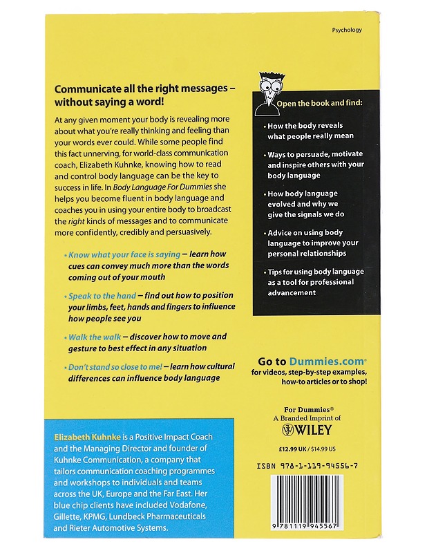 Body Language For Dummies - Elizabeth Kuhnke - Tietokirjat ja oppaat - 10105543516 - 1