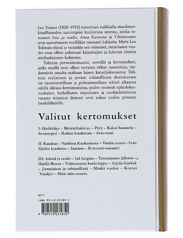 Valitut kertomukset II - Tolstoi, Leo - Romaanit ja novellit - 10105543635 - 1