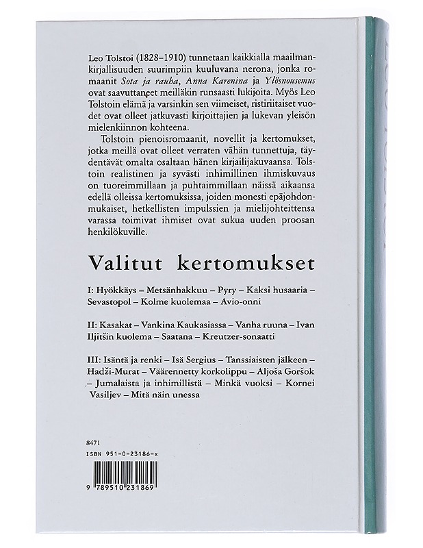 Valitut kertomukset III - Tolstoi, Leo - Romaanit ja novellit - 10105543638 - 1