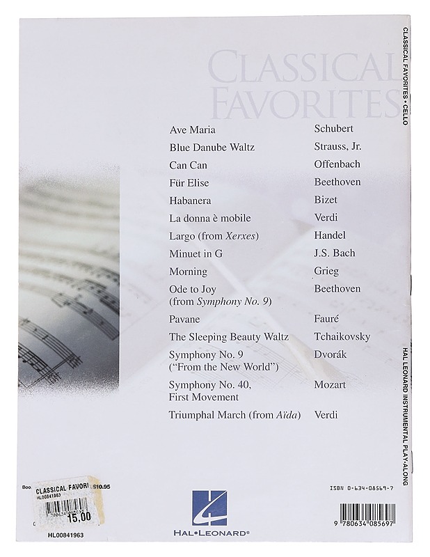 Classical favorites - Cello -nuottikirja ja CD - Musiikki- ja elokuvakirjat - 10105543680 - 1