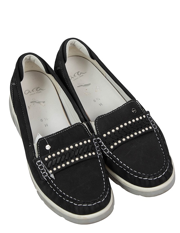 ARA mustavalkoiset loaferit, 6 1/2 - Naisten kävelykengät ja tennarit - 10105543786 - 0