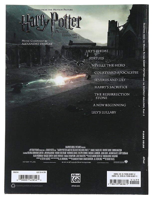 Harry Potter and the deathly hallows. Part 2 : Piano solos - Alexandre Desplat - Tietokirjat ja oppaat - 10105543831 - 1