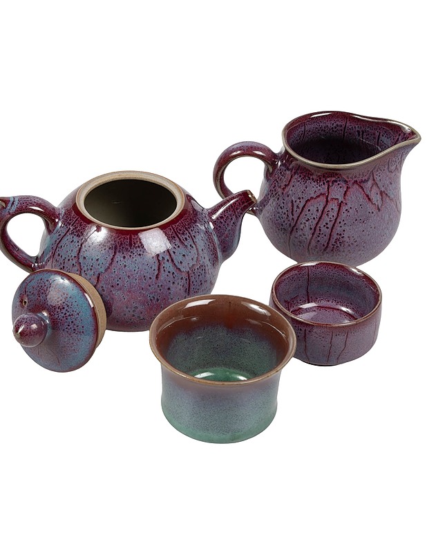 HUADING JUNYAO Zhai Qun Master Pot Art teeastiasto, 10 osaa - Mukit ja kahvikupit - 10105543861 - 1