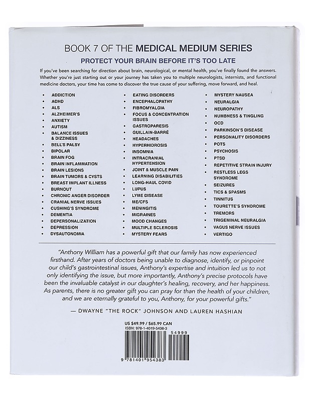 Medical medium / answers to brain inflammation, mental health, OCD, brain fog, neurological symptoms, addiction, anxiety, depression, heavy metals, Epstein-Barr virus, seizures, Ly - Hyvinvointikirjat - 10105543853 - 1