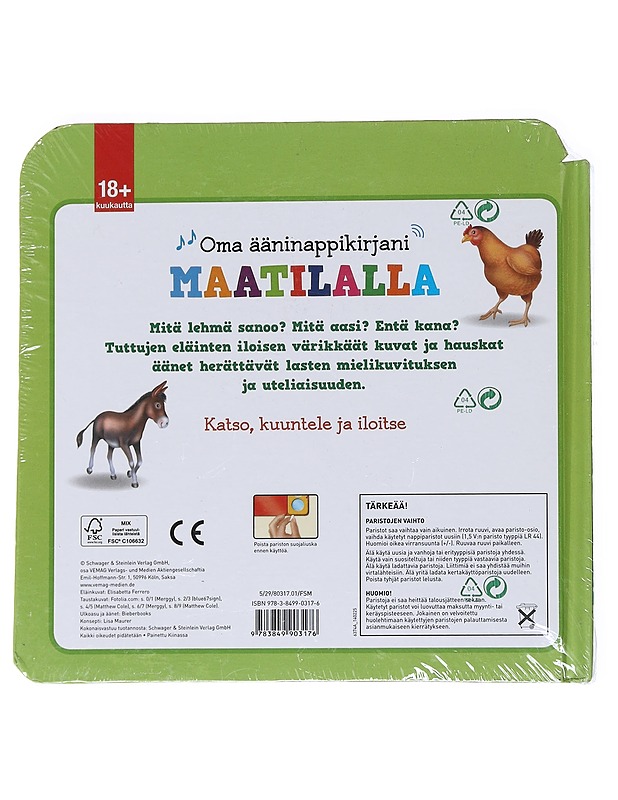 Maatilalla : Oma ääninappikirjani - Lisa Maurer - Lastenkirjat - 10105543896 - 1