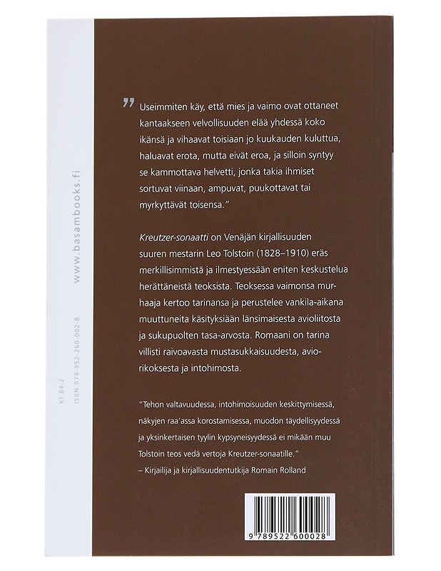 Kreutzer-sonaatti - Tolstoi, Leo - Romaanit ja novellit - 10105543945 - 1