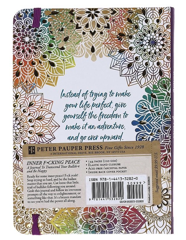 Inner f*cking peace: A journal to transcend your bullsh*t and be happy - Cymthia Scher - Hyvinvointikirjat - 10105543993 - 1