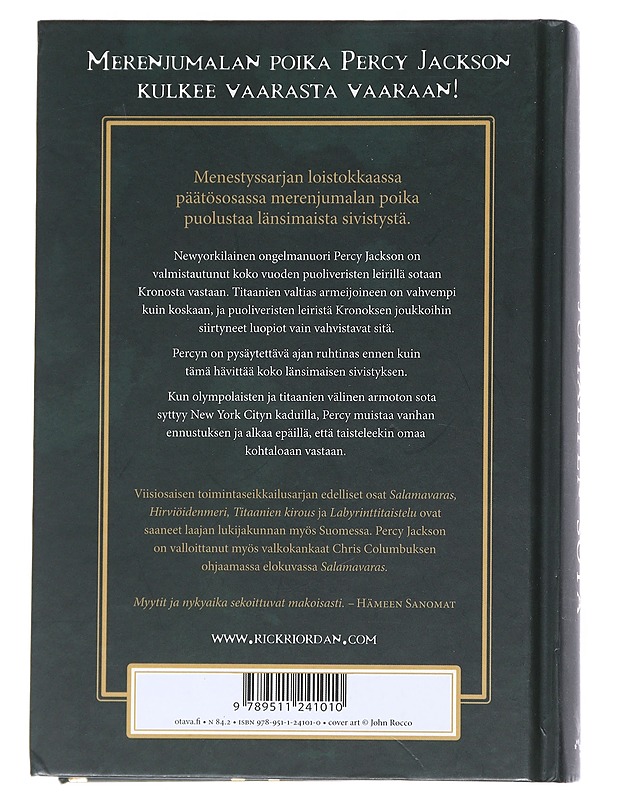 Jumalten sota - Riordan, Rick - Fantasia- ja scifi - 10105544003 - 1
