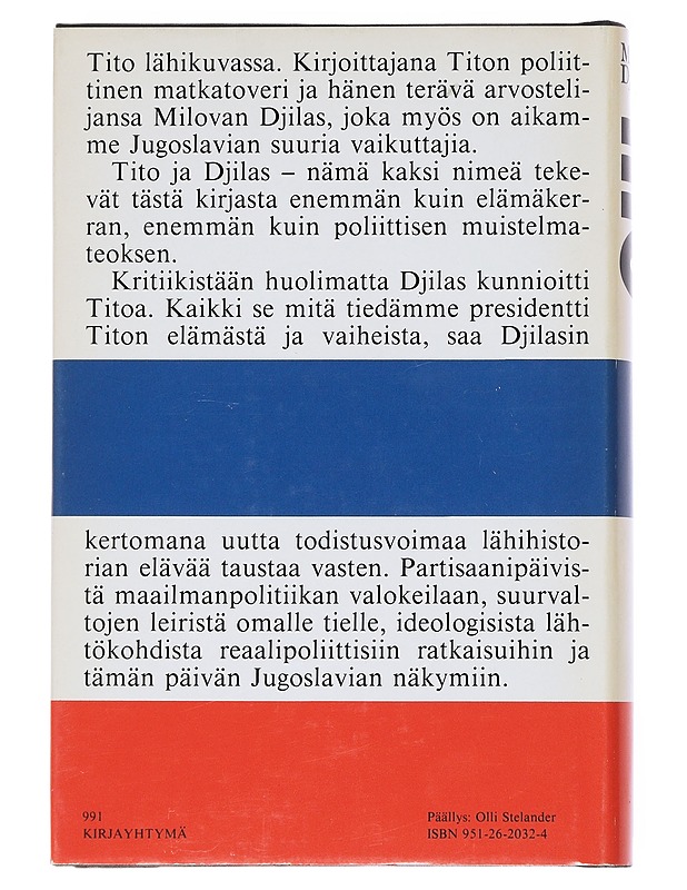 Tito - Milovan Djilas - Elämäkerrat ja muistelmat - 10105544075 - 1