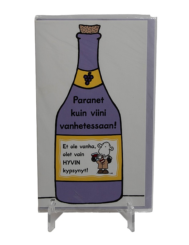 KARTO 2-osainen onnittelukortti - Paranet kuin viini vanhetessaan! - Askartelu - 10105544115 - 0
