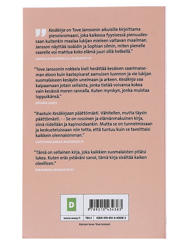 Kesäkirja - Jansson, Tove - Romaanit ja novellit - 10105544253 - 1