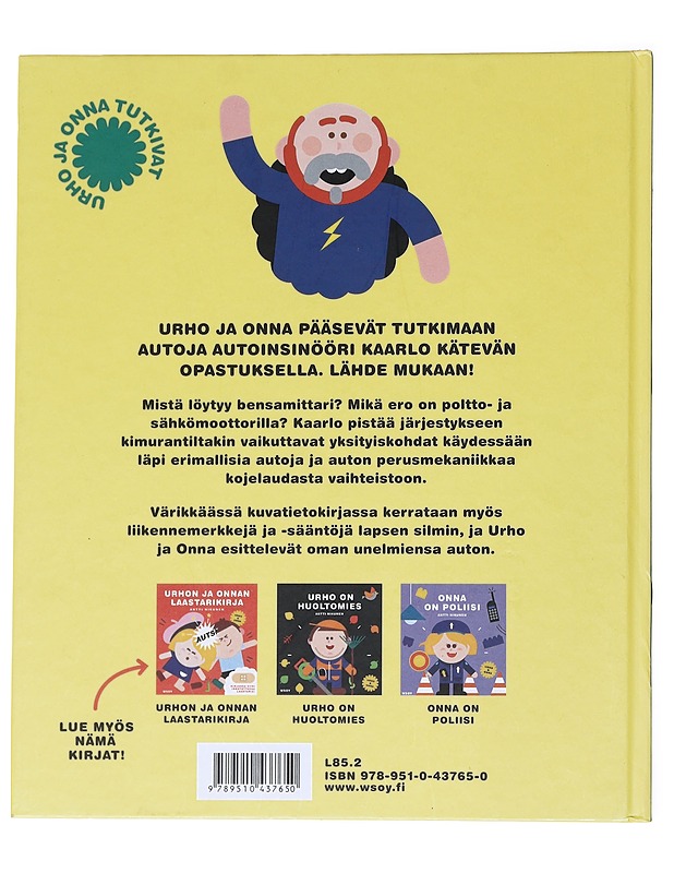 Urho ja Onna tutkivat: Autokirja - Nikunen, Antti - Lastenkirjat - 10105544257 - 1