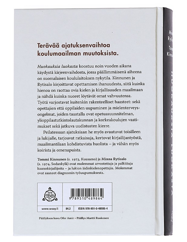 Huokauksia luokasta - Rytisalo, Minna - Elämäkerrat ja muistelmat - 10105544273 - 1