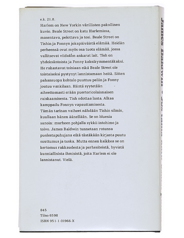 Jos tämä katu osaisi puhua - Baldwin, James - Romaanit ja novellit - 10105544285 - 1