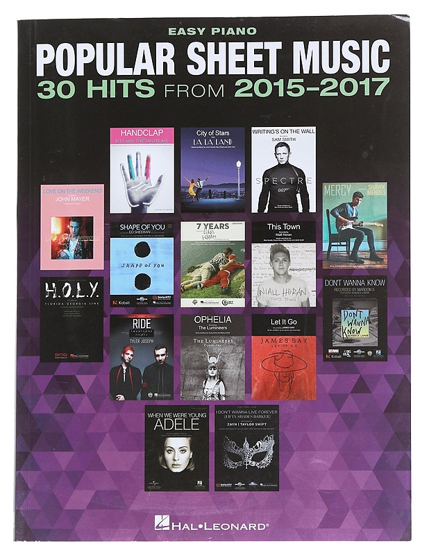 Popular sheet music 30 hits from 2015-2017 : easy piano - Musiikki- ja elokuvakirjat - 10105544395 - 0