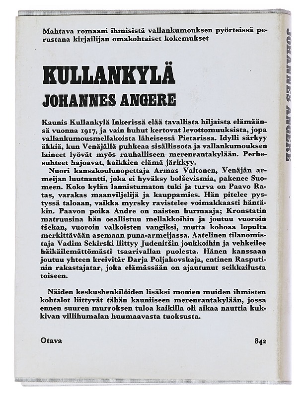 Kullankylä - Johannes Angere - Romaanit ja novellit - 10105544405 - 1