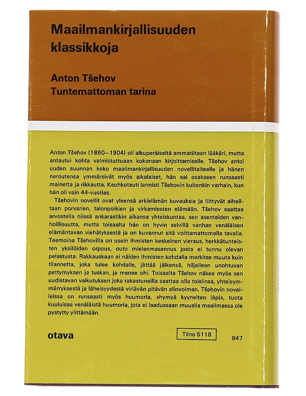 Tuntemattoman tarina ja muita novelleja - Anton Tsehov - Romaanit ja novellit - 10105544415 - 1