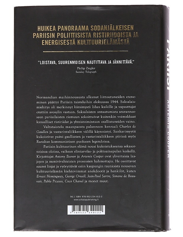 Pariisi miehityksen jälkeen 1944-1949 - Beevor, Antony - Historiakirjat - 10105544515 - 1