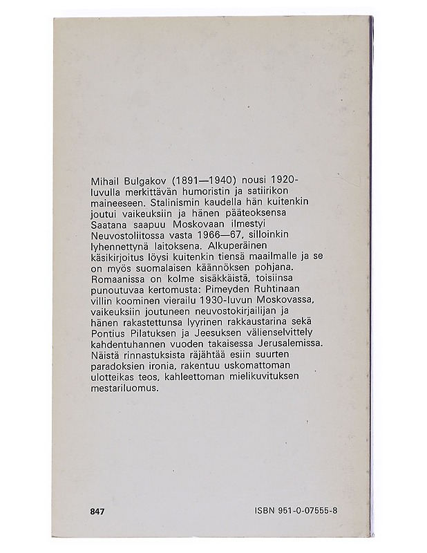Saatana saapuu Moskovaan 1 - Bulgakov, Mihail - Fantasia- ja scifi - 10105544591 - 1