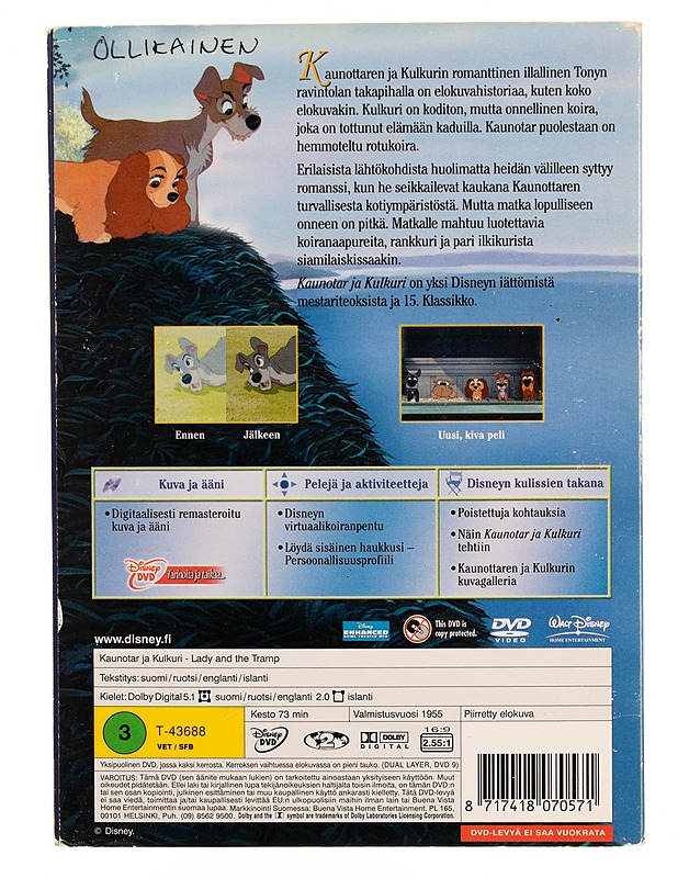 Kaunotar ja kulkuri - DVD - DVD-elokuvat - 10105544622 - 1