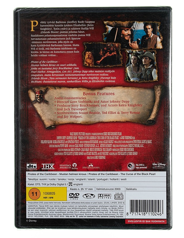 Pirates of the Caribbean: Mustan Helmen kirous - DVD - DVD-elokuvat - 10105544660 - 1