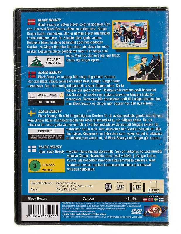 Black Beauty - DVD - DVD-elokuvat - 10105544669 - 1
