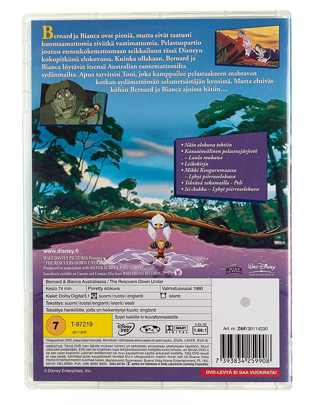 Bernard & Bianca Australiassa - DVD - DVD-elokuvat - 10105544767 - 1