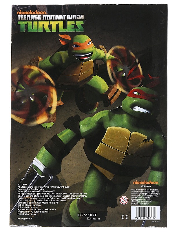 Teenage mutant ninja turtles - Lastenkirjat - 10105544776 - 1