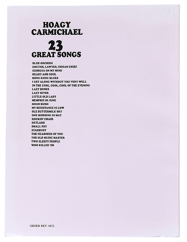 Hoacy Carmichael 23 great songs - Musiikki- ja elokuvakirjat - 10105544825 - 1