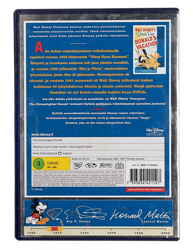 The Chronological Donald - DVD - DVD-elokuvat - 10105544834 - 1