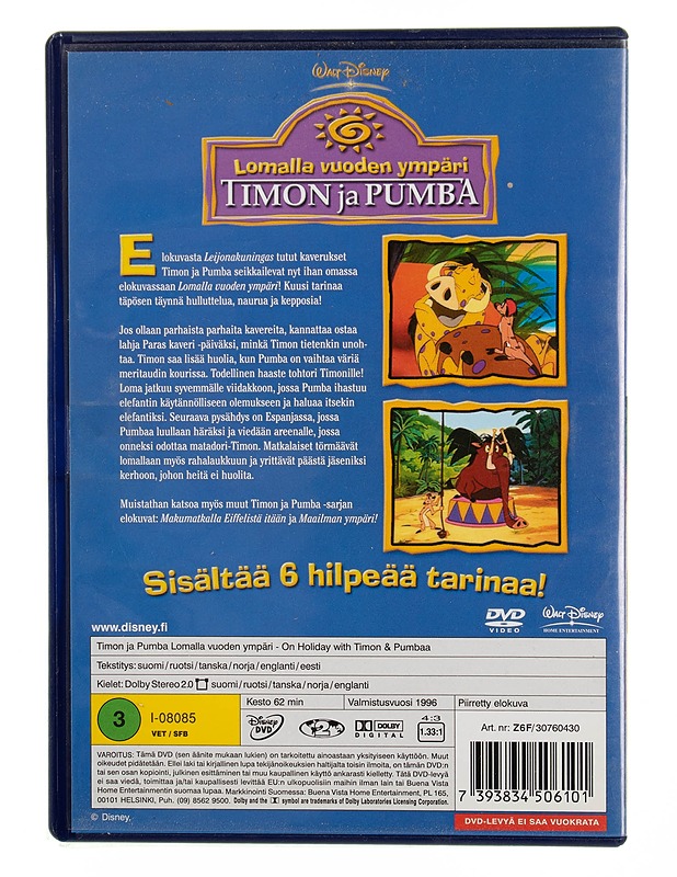 Lomalla vuoden ympäri TImon ja Pumba - DVD - DVD-elokuvat - 10105544867 - 1