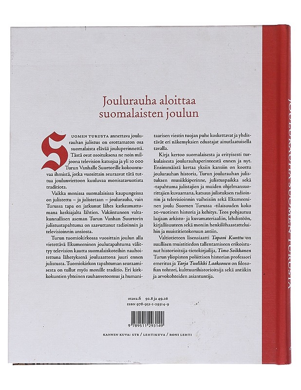 Joulurauha Suomen Turusta : kuninkaanrauhasta ekumeeniseen rauhanvetoomukseen - Kunttu, Tapani - Historiakirjat - 10105544875 - 1