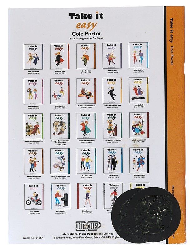Take it Easy: Arrangements for Piano - Porter, Cole - Musiikki- ja elokuvakirjat - 10105544880 - 1