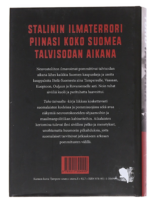 Tuho taivaalta : Talvisodan pommitukset 1939-1940 - Antero Raevuori - Elämäkerrat ja muistelmat - 10105544909 - 1