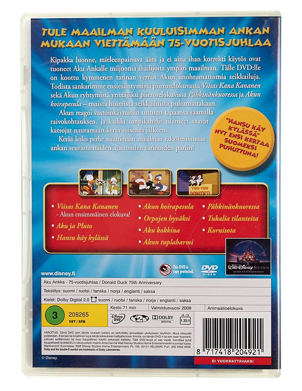 Aku Ankka 75-Vuotisjuhlaa - DVD - DVD-elokuvat - 10105544941 - 1
