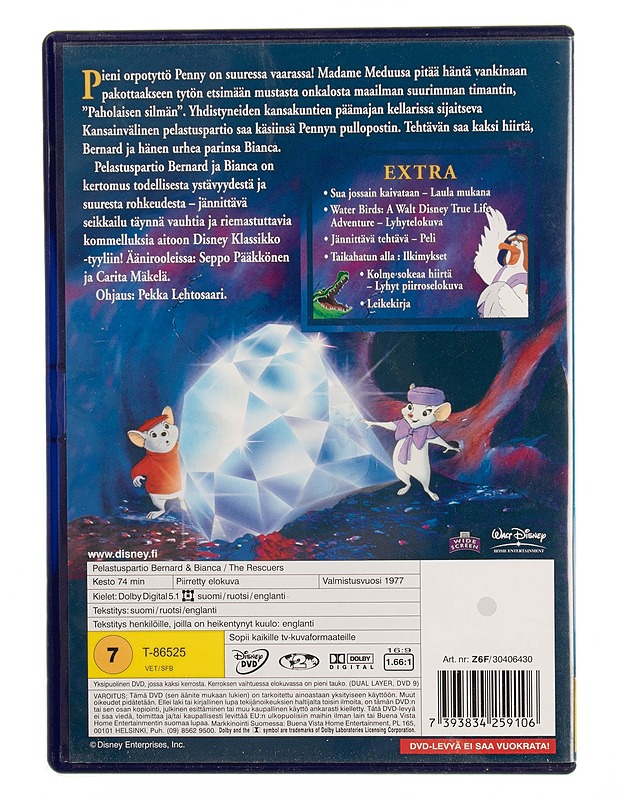 Bernard & Bianca Pelastuspartio - DVD - DVD-elokuvat - 10105544943 - 1