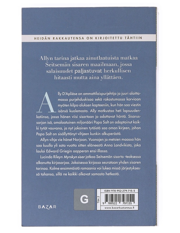 Myrskyn sisar : Allyn tarina - Riley, Lucinda - Romaanit ja novellit - 10105544957 - 1