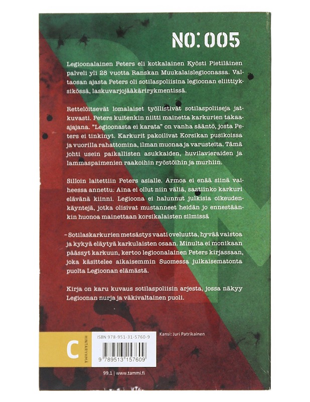 Sotapoliisi Peters no: 005 - Pietiläinen, Kyösti - Elämäkerrat ja muistelmat - 10105544991 - 1